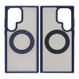 Samsung Galaxy S24 Ultra Cover Roterbart MagSafe Stativ Blåt