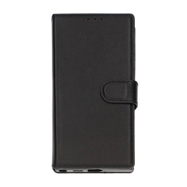 Rvelon Samsung Galaxy S24 Ultra Etui Ægte Læder Kortlomme Sort