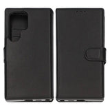 Rvelon Samsung Galaxy S24 Ultra Etui Ægte Læder Kortlomme Sort