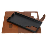 Rvelon Samsung Galaxy S24 Ultra Cover Magnetisk Aftageligt Etui Brun