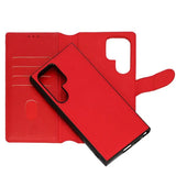 Rvelon Samsung Galaxy S24 Ultra Cover Magnetisk Aftageligt Etui Rød