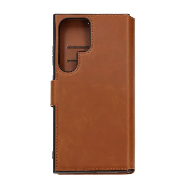 Rvelon Samsung Galaxy S24 Ultra Cover 4 Kortrum Brun