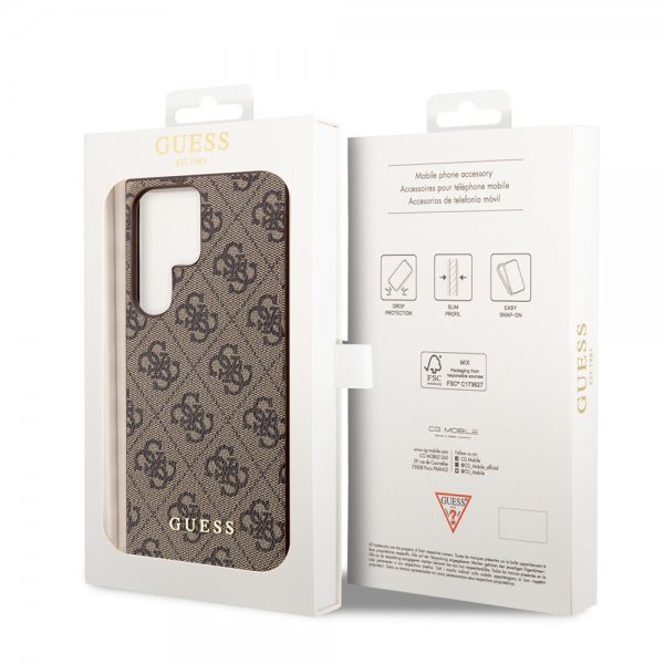 Guess Samsung Galaxy S24 Ultra Cover 4G Charm Brun