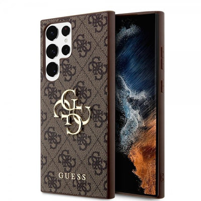 Guess Samsung Galaxy S24 Ultra Cover 4G Metal Logo Brun