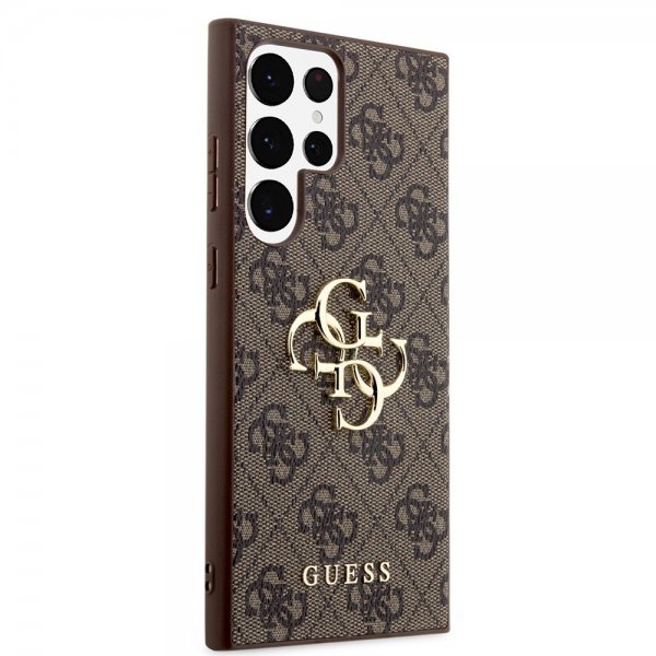 Guess Samsung Galaxy S24 Ultra Cover 4G Metal Logo Brun