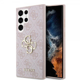 Guess Samsung Galaxy S24 Ultra Cover 4G Metal Logo Rosa