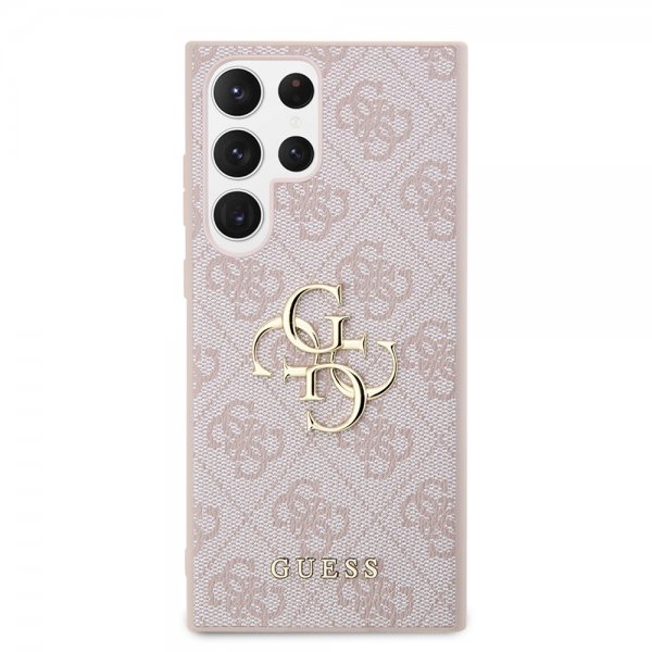 Guess Samsung Galaxy S24 Ultra Cover 4G Metal Logo Rosa