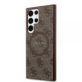 Guess Samsung Galaxy S24 Ultra Cover 4G Pattern MagSafe Brun