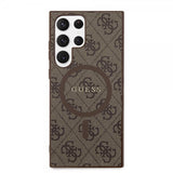 Guess Samsung Galaxy S24 Ultra Cover 4G Pattern MagSafe Brun