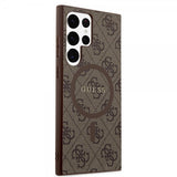 Guess Samsung Galaxy S24 Ultra Cover 4G Pattern MagSafe Brun