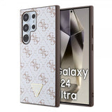 Guess Samsung Galaxy S24 Ultra Cover 4G Print Grained Hvid