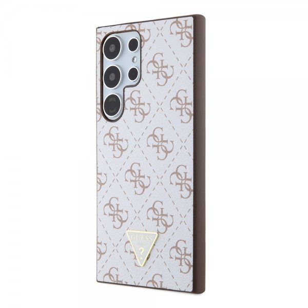 Guess Samsung Galaxy S24 Ultra Cover 4G Print Grained Hvid