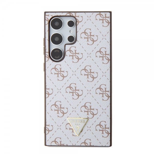 Guess Samsung Galaxy S24 Ultra Cover 4G Print Grained Hvid
