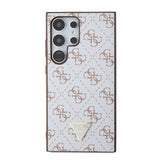 Guess Samsung Galaxy S24 Ultra Cover 4G Print Grained Hvid