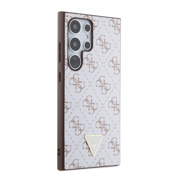 Guess Samsung Galaxy S24 Ultra Cover 4G Print Grained Hvid