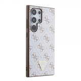 Guess Samsung Galaxy S24 Ultra Cover 4G Print Grained Hvid