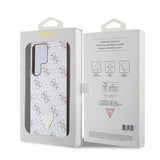 Guess Samsung Galaxy S24 Ultra Cover 4G Print Grained Hvid