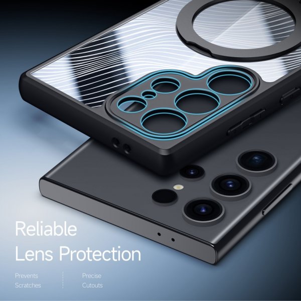 Dux Ducis Samsung Galaxy S24 Ultra Cover Aimo Series MagSafe Kickstand Sort