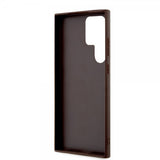 Guess Samsung Galaxy S24 Ultra Cover Bottom Stripe Metal Logo Brun