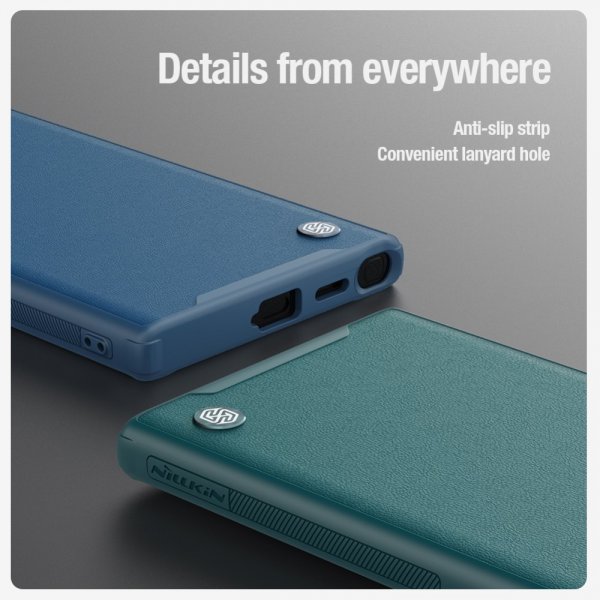 Nillkin Samsung Galaxy S24 Ultra Cover CamShield Prop Leather Blå