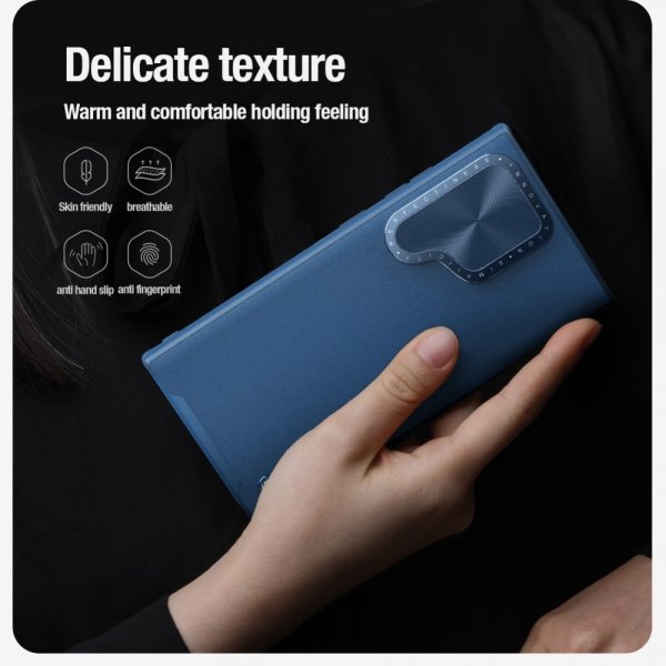 Nillkin Samsung Galaxy S24 Ultra Cover CamShield Prop Leather Blå