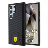 Ferrari Samsung Galaxy S24 Ultra Cover Carbon & Stripe Sort