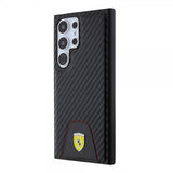 Ferrari Samsung Galaxy S24 Ultra Cover Carbon & Stripe Sort
