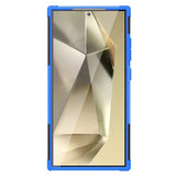 Samsung Galaxy S24 Ultra Cover Dækmønster Stativfunktion Blå