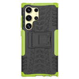Samsung Galaxy S24 Ultra Cover Dækmønster Stativfunktion Grøn