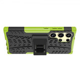 Samsung Galaxy S24 Ultra Cover Dækmønster Stativfunktion Grøn