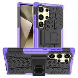 Samsung Galaxy S24 Ultra Cover Dækmønster Stativfunktion Lilla