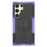 Samsung Galaxy S24 Ultra Cover Dækmønster Stativfunktion Lilla