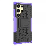 Samsung Galaxy S24 Ultra Cover Dækmønster Stativfunktion Lilla