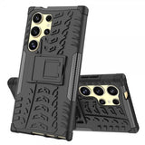 Samsung Galaxy S24 Ultra Cover Dækmønster Stativfunktion Sort