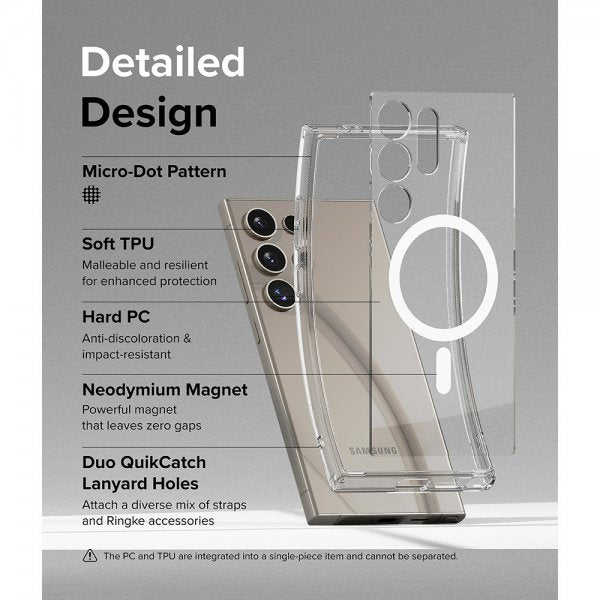 Ringke Samsung Galaxy S24 Ultra Cover Fusion Magnetic Clear