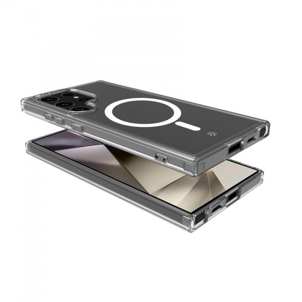 Celly Samsung Galaxy S24 Ultra Cover GELSKINMAG MagSafe Transparent