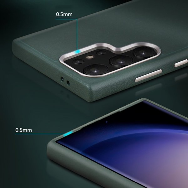 X-Level Samsung Galaxy S24 Ultra Cover Lædertekstur Grå