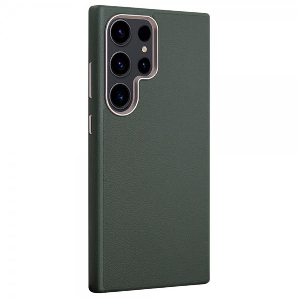 X-Level Samsung Galaxy S24 Ultra Cover Lædertekstur Grøn