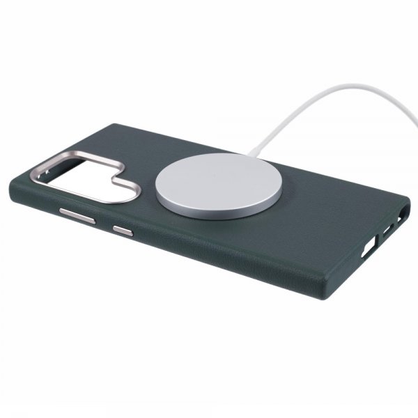X-Level Samsung Galaxy S24 Ultra Cover Lædertekstur MagSafe Grøn