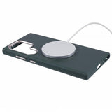 X-Level Samsung Galaxy S24 Ultra Cover Lædertekstur MagSafe Grøn