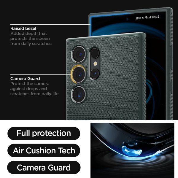 Spigen Samsung Galaxy S24 Ultra Cover Liquid Air Abyss Green