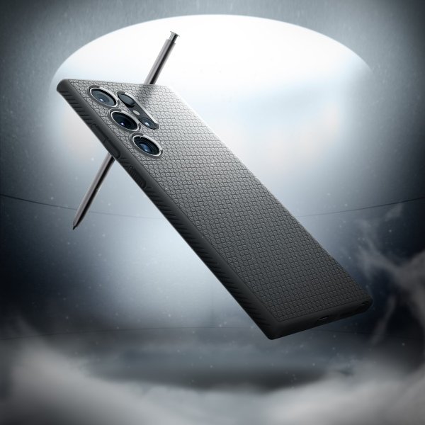 Spigen Samsung Galaxy S24 Ultra Cover Liquid Air Marble Grey