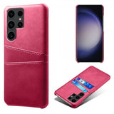 Samsung Galaxy S24 Ultra Cover med to Kortlommer Magenta