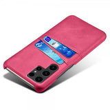 Samsung Galaxy S24 Ultra Cover med to Kortlommer Magenta