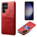 Samsung Galaxy S24 Ultra Cover med to Kortlommer Rød