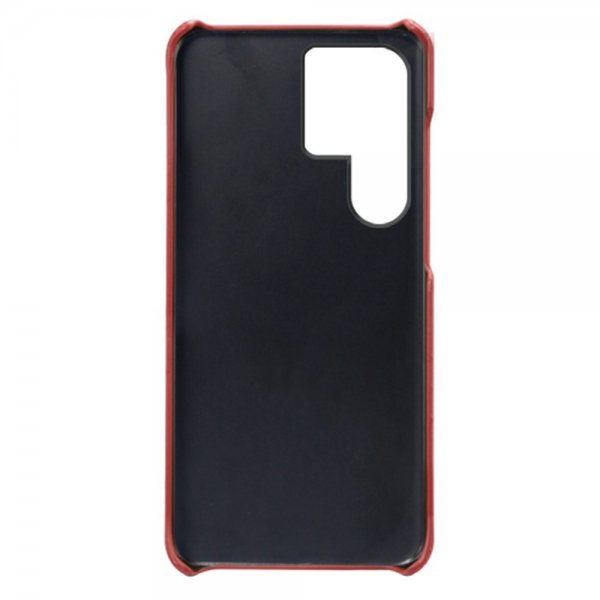 Samsung Galaxy S24 Ultra Cover med to Kortlommer Rød