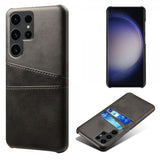 Samsung Galaxy S24 Ultra Cover med to Kortlommer Sort