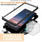 R-JUST Samsung Galaxy S24 Ultra Cover Metal Stødsikker Kamerabeskyttelse Sort
