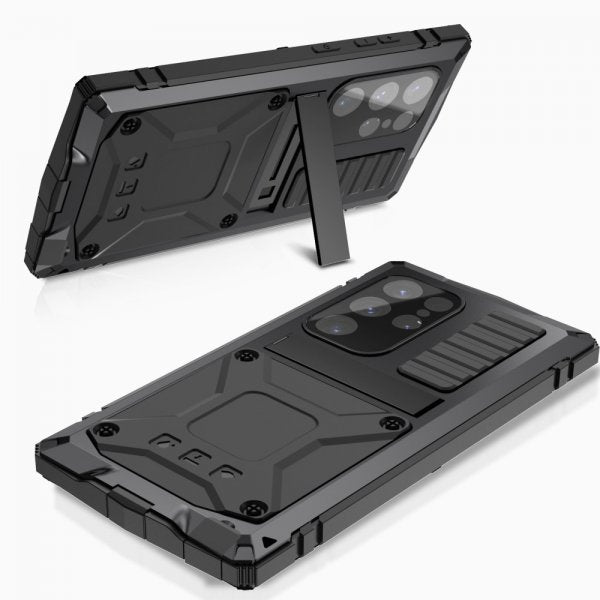 R-JUST Samsung Galaxy S24 Ultra Cover Metal Stødsikkert Sort