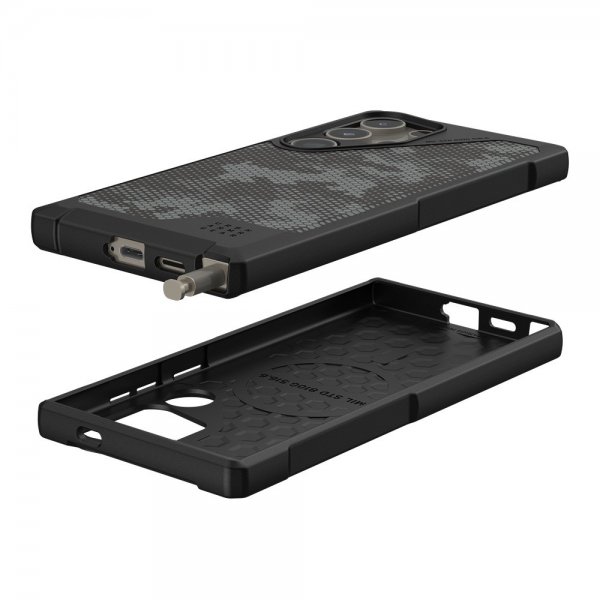 Urban Armor Gear (UAG) Samsung Galaxy S24 Ultra Cover Metropolis LT MagSafe Micro Hex Camo Graphite